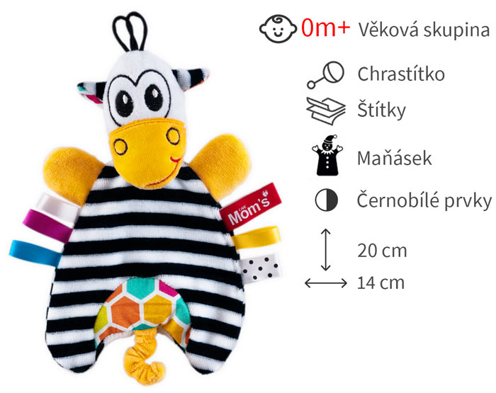 kontrastní hračky pro miminka